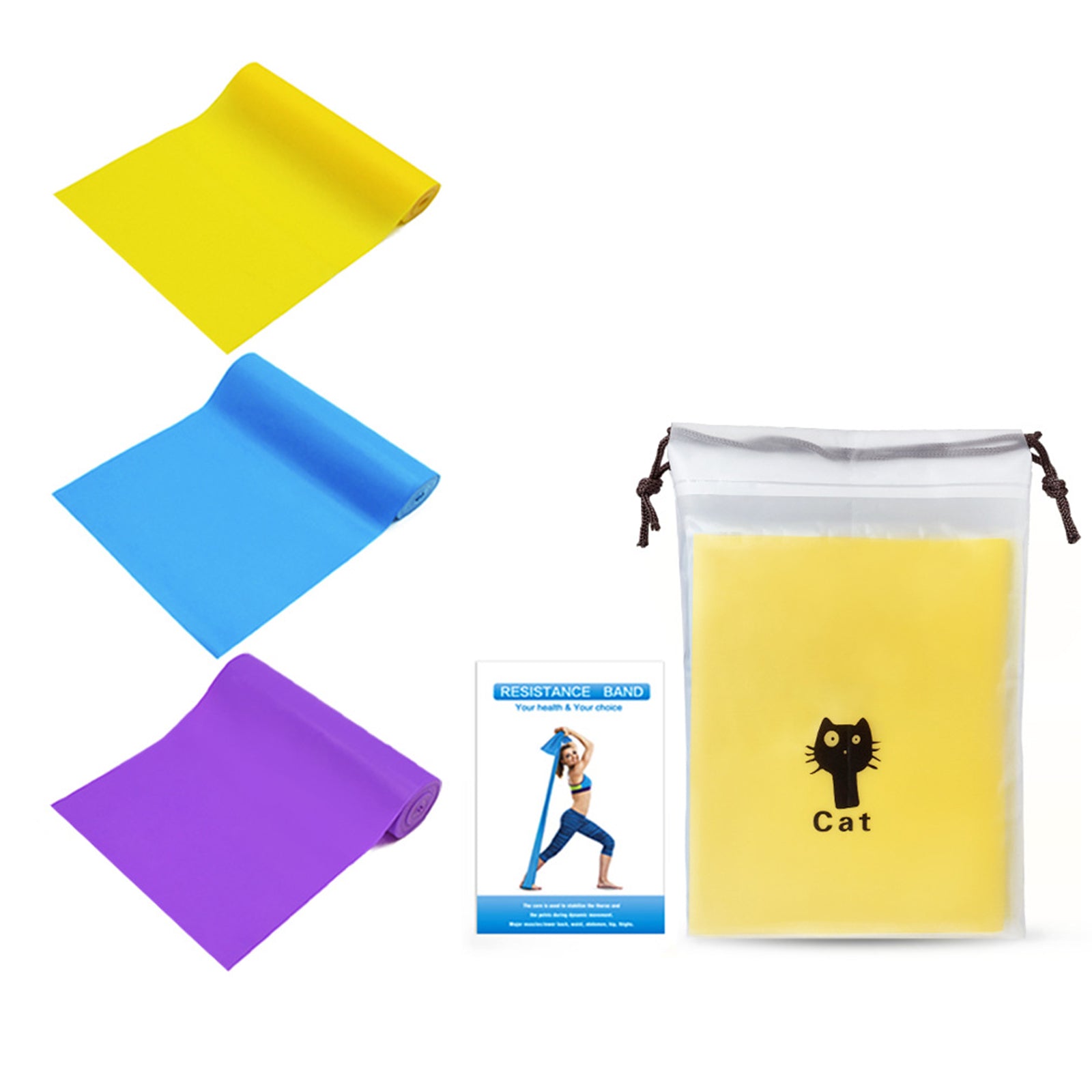 TD® TPE yoga pièce extensible fitness bande élastique bande de résistance musculation bande extensible