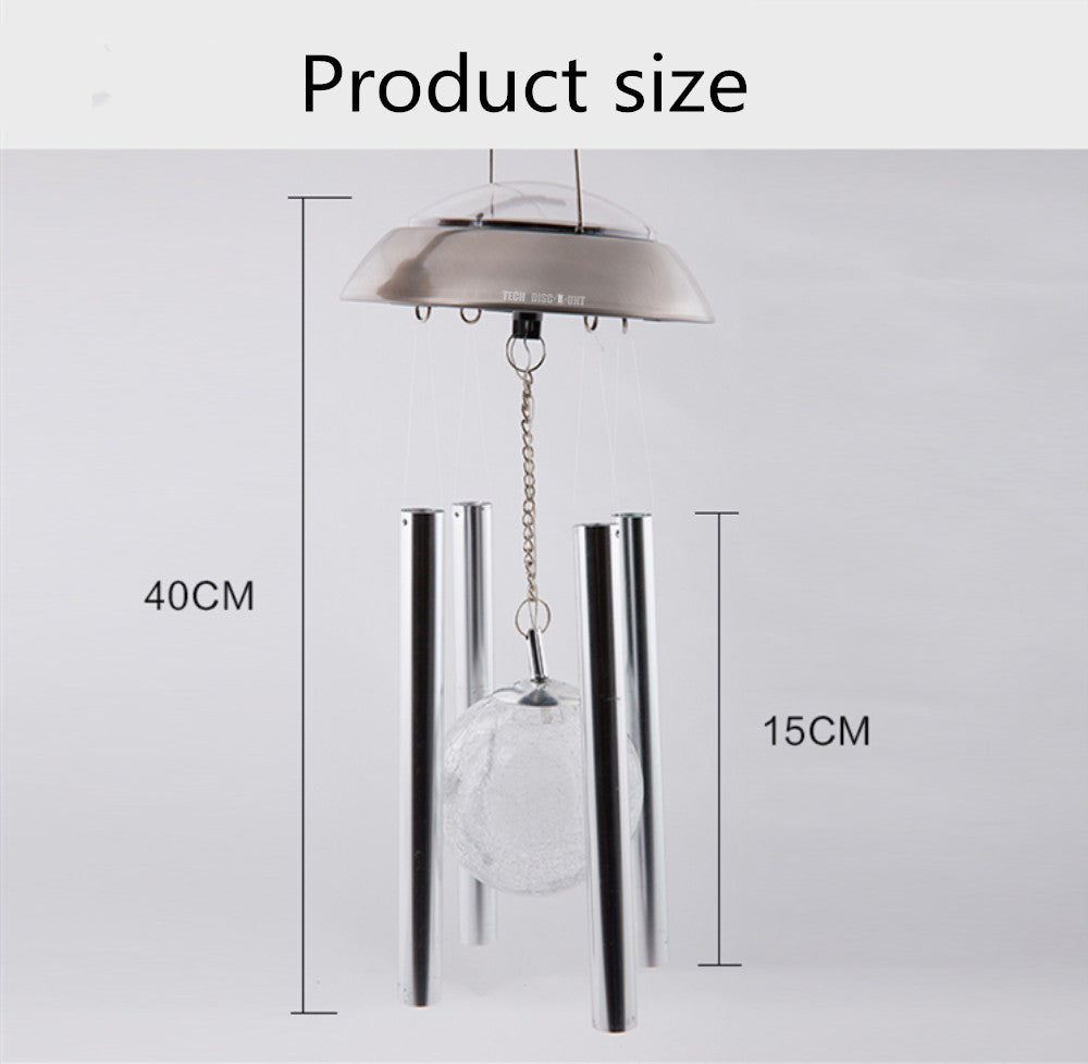 TD® Lampe solaire carillon de bureau de lecture extérieur intérieur led décoration lumineux de couleur éolien jardin cour applique