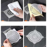 Autocollant de drain de sol jetable Résidus de cuisine égout de salle de bain filtre à cheveux autocollant pièce de drain de