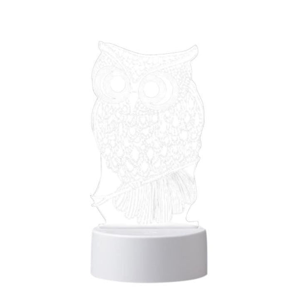 TD® Lampe de bureau hibou 3D Acrylique veilleuse de nuit décoration in –