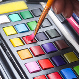 Ensemble de peinture aquarelle solide sans bois crayon de couleur soluble dans l'eau ensemble de peinture aquarelle 42 pièces