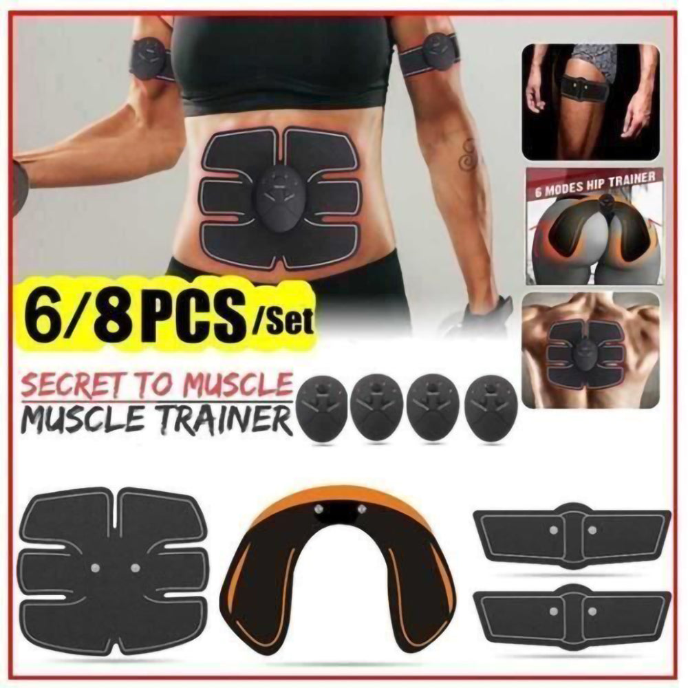 Patch abdominal EMS Dispositif d'entraînement musculaire abdominal Patch d'entraînement musculaire masculin et féminin,8PCS