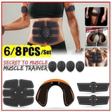Patch abdominal EMS Dispositif d'entraînement musculaire abdominal Patch d'entraînement musculaire masculin et féminin,8PCS