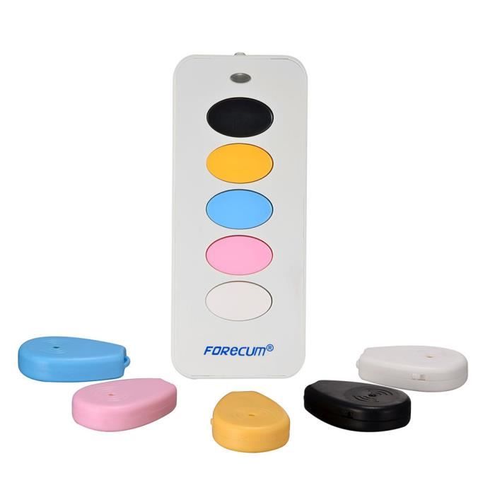 TD® Recherche de Clé Intelligente Sans Fil Clé avec 5 Récepteurs Couleur Pour Localisateur de clé perdu