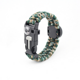 Articles de sports de plein air bracelet boussole détachable thermomètre multifonction silex et cordon parapluie bracelet tre