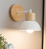 Applique demi-cercle bois personnalité créative moderne simplicité balcon escalier chambre chevet