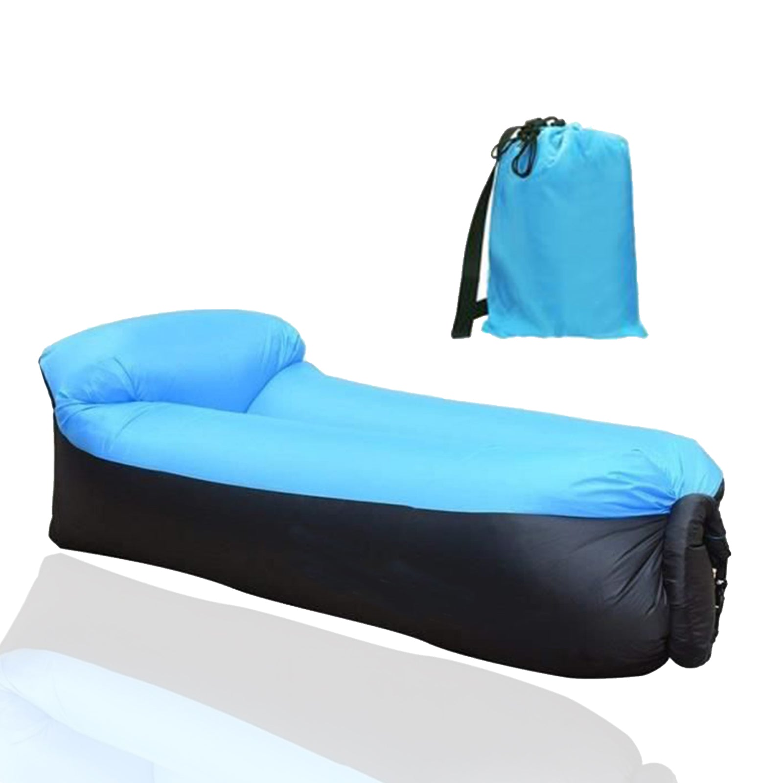 Hamac gonflable bleu sofa plein air