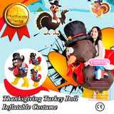 LSC® JEU D'APPRENTISSAGE Thanksgiving Turquie Poupée Costume Gonflable Scène Performance Jouet Costume