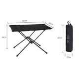 TD® Camping en plein air portable en alliage d'aluminium support tissu table pliante en alliage d'aluminium table de pique-nique