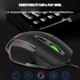 Souris bluetooth 100mah 5V 7 boutons 4 niveaux sensibilité réglables souris rechargeable ergonomique souris bluetooth sans fil