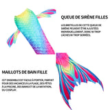 Queue de sirène 100cm longueur de la jupe queue de sirène maillots de bain filles mermaid bikini costume de sirène maillot de bain