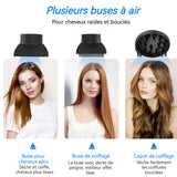 Sèche-cheveux 3 vitesses ventilation 2000w moteur puissant réduction intelligente bruit 3 buses d'air séchage rapide des cheveux