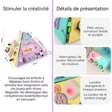 Jeux montessori 35 x 35 x 30 cm planche montessori jouets éducatifs amusants pour la coordination œil-main tableau d'activités