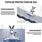 Tapis mousse 24 pcs 30cmx30cm blanc bleu epaisseur 1.2cm matériau eva forme carré dalles en mousse tapis de protection de sol