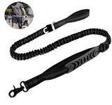 Corde de traction pour animaux de compagnie boucle en alliage de nylon rétractable noire réfléchissante 2.5x120cm