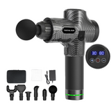 Massage 2500mah 3500r/min écran tactile led massage musculaire électrique 30 vitesses avec 6 têtes de massage et sac de transport