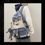 Sac à dos scolaire 45x31x14cm sac à dos de l'élève nouvelle grande capacité collision couleur loisirs sac à dos de voyage cartable