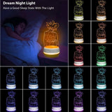 Veilleuse de bureau  12*21cm  Multi-couleurs réglables   Télécommande à effleurement    Lampe à illusion pour chambre à coucher