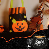 Ensemble de cinq décorations d'Halloween, sac à bonbons non tissé fantôme mignon, sac à bonbons pour maternelle Halloween