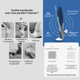 Bas de contention lot de 6 paires de différentes couleurs respirant et résistant pour sportive cyclisme chaussettes de compression