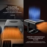 Chauffage de voiture 14x10,5x8cm 120W 12v 2 vitesses rotatif à 360 degrés dégivrage et désembuage chauffage réchauffeur de voiture