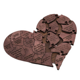 Casse-tête en bois forme de coeur avec caisse en bois cadeau d'anniversaire puzzle d'amour en bois cadeau de la saint-valentin
