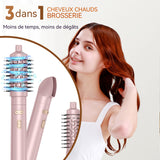 Brosse soufflante 3 en 1 850W Fer à friser à air chaud et froid sèche-cheveux à grandes vagues boucleur Deux largeurs de peigne