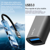 Station d'accueil 4 en 1 hub multi-interface charge type-C USB3.0 compatible avec plusieurs appareils adaptateur type-C hub usb