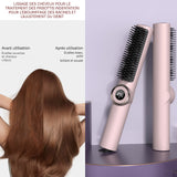 Brosse lissante pour cheveux 220V LCD affichage 5 niveaux de réglage utilisation humide sèche lisseur barbe homme peigne à lisser