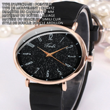Montre quartz pour femme ensemble 5 pièces cadeaux élégant et simple ensemble montre et bracelet couleur or avec cadrant noir
