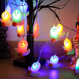 Guirlande lumineuse suspendue pour arrangement de fête d'halloween, guirlande lumineuse décorative, lumières fantômes d'extérieur