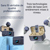 Micro cravate sans fil 3en1 durée d'utilisation continue 8 heures enregistrement clair du son original forte attraction magnétique
