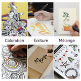 Marqueurs 168 couleurs Double-embout gras Séchage rapide  Crayons de couleur pour dessin animé Pinceaux d'aquarelle pour enfants
