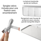 Boîte de gestion des câbles 26cmx9,5cmx5,5cm boîte de rangement de câbles avec couvercle organiseur de cordons à 7 compartiments
