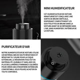 Humidificateur USB mini humidificateur 3w conception silencieuse capacité du réservoir d'eau 200ml brume 70x148mm gris classique