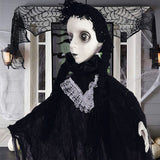 Fantôme noir d'Halloween  93*124CM   Accessoires effrayants  Design de suspension  Convient à la décoration d'une maison hantée