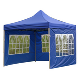 Tente d'extérieur en tissu Oxford 210D fenêtre romaine 6x2M imperméable et imperméable et pliable tissu Oxford transparent bleu