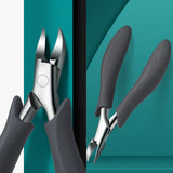 oupe-ongles 13 cm lame en forme de bec de faucon pour les ongles épais et durs ressort intégré lime à ongles multifonction