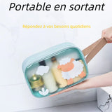 Trousse de toilette 35x13x24cm trousse de toilette séparée sèche et humide,sac à cosmétiques portable sac de plage sac a main