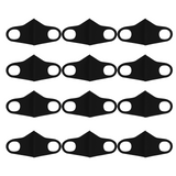 Masque facial 12pcs 3D stéréoscopique noir coton glacé masque decoratif bibelot réutilisable respirant objet de decoration lavable
