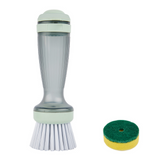 Brosse de nettoyage 176x76x76mm brosse à casseroles avec liquide 2 têtes de brosse cuisine à manche long ustensiles de cuisine