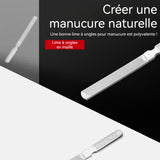 Lime à ongles 13cm en acier inoxydable lime à ongles double face givrée pour manucure outils pour les ongles usage domestique