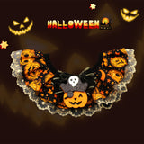 Collier en dentelle pour animaux de compagnie, écharpe à broche réglable, accessoires pour chat, nouvelle collection Halloween