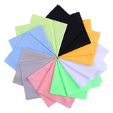 hiffon lunettes 20PCS 13x13cm couleur aléatoire lavables réutilisables chiffon de polissage chiffon de nettoyage pour lunettes