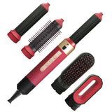Brosse soufflante 5 en 1 Multifonction 1200W 3 Vitesses de température Fonction lissage/bouclage Chaud/froid brosse chauffante