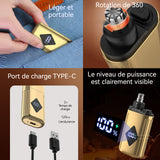 Tondeuse Nez 150mAH 8500 tr/min Mini portable Tondeuse à poils de nez Affichage numérique Démontage facile pour le nettoyage