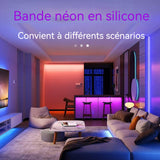 Bande lumineuse LED 5m 12v 108 lumières par mètre installation facile doux LED chambre étanche pour l'intérieur et le camping