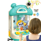 Machine à pince 29x19x16cm jeu d'apprentissage jeux de societe petite machine à pièces machine à jouets gacha avec poupée vert