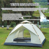 Tente 2 personnes tente de camping avec 2 porte imperméable ventilée et coupe-vent anti UV tente instantanée pour randonnée camping