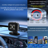 surveillance de la pression des pneus pour voiture sans fil écran couleur moniteur en temps réel de pression et de température
